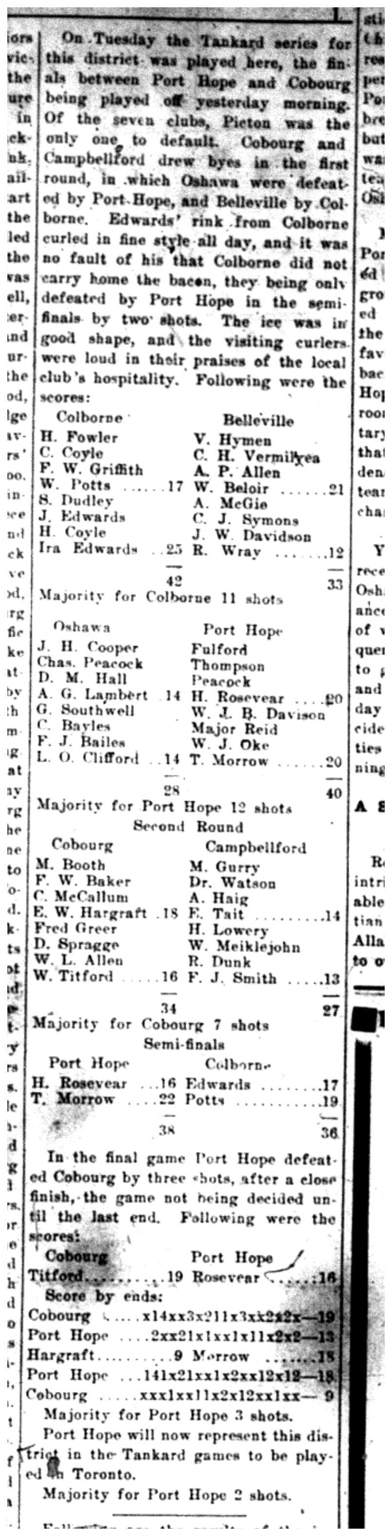1920-01-23 Curling -Tankard