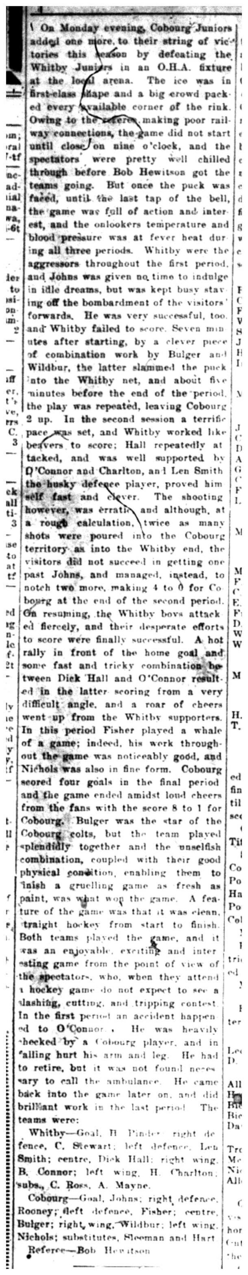 1920-01-23 Hockey -Juniors