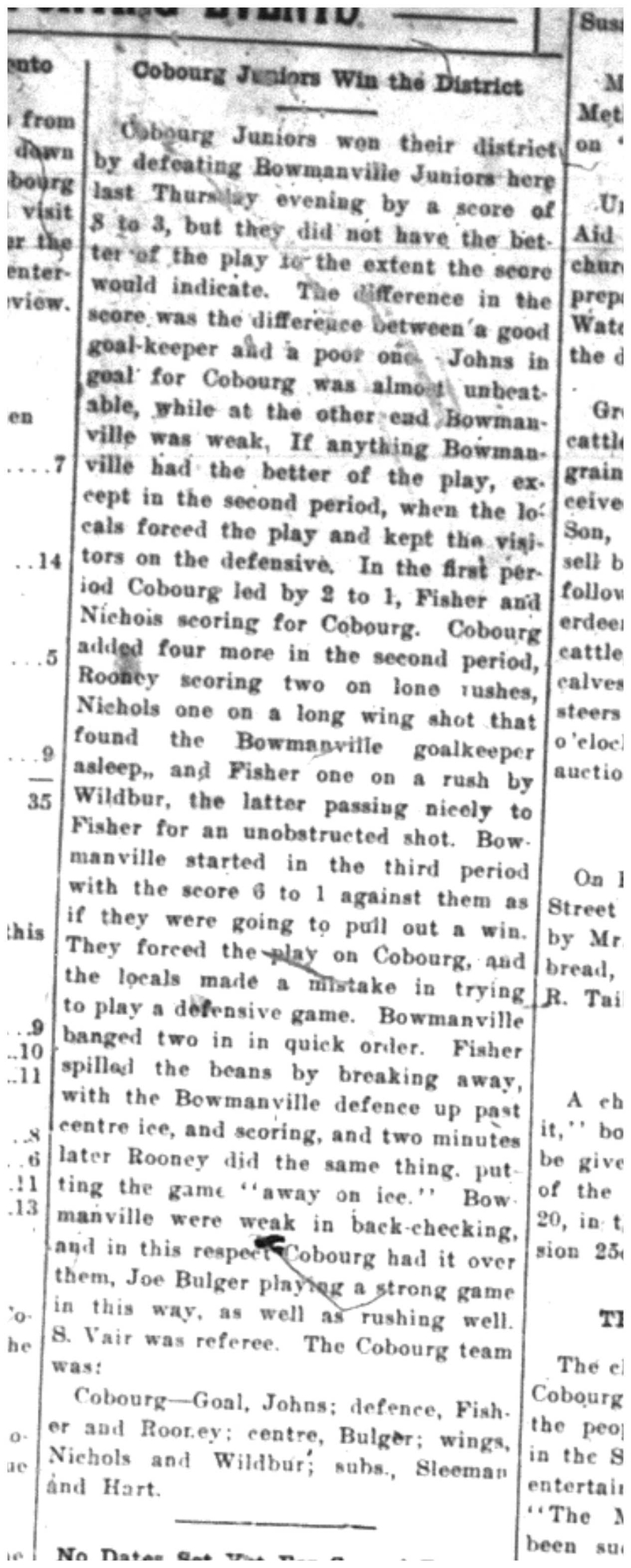 1920-02-05 Hockey -Juniors