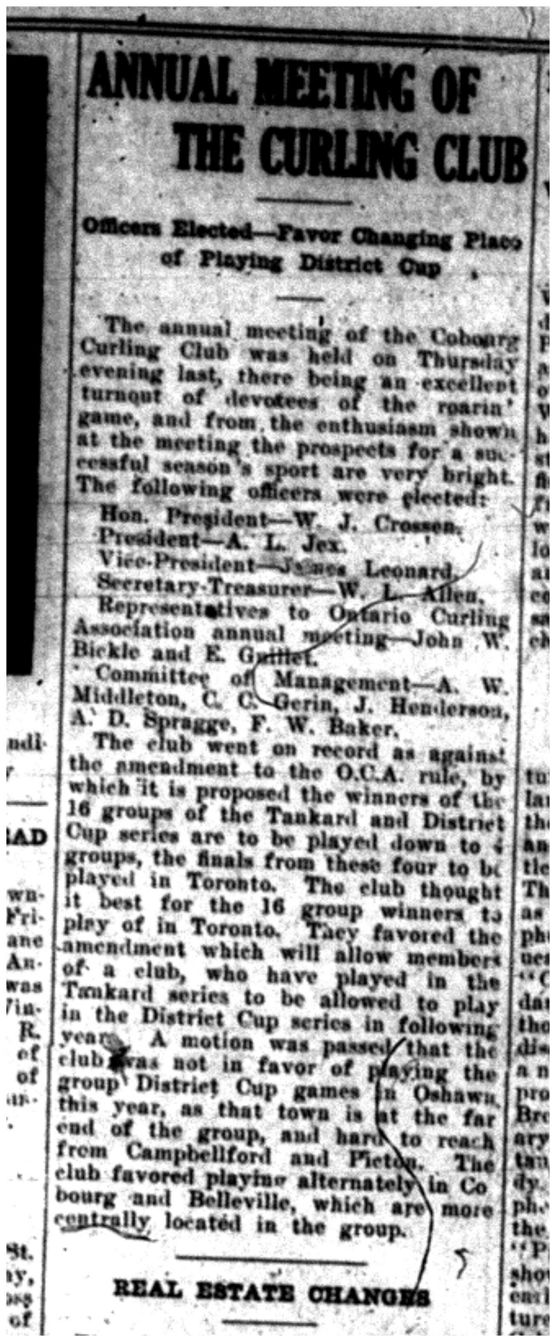 1921-10-20 Curling -Annual meeting