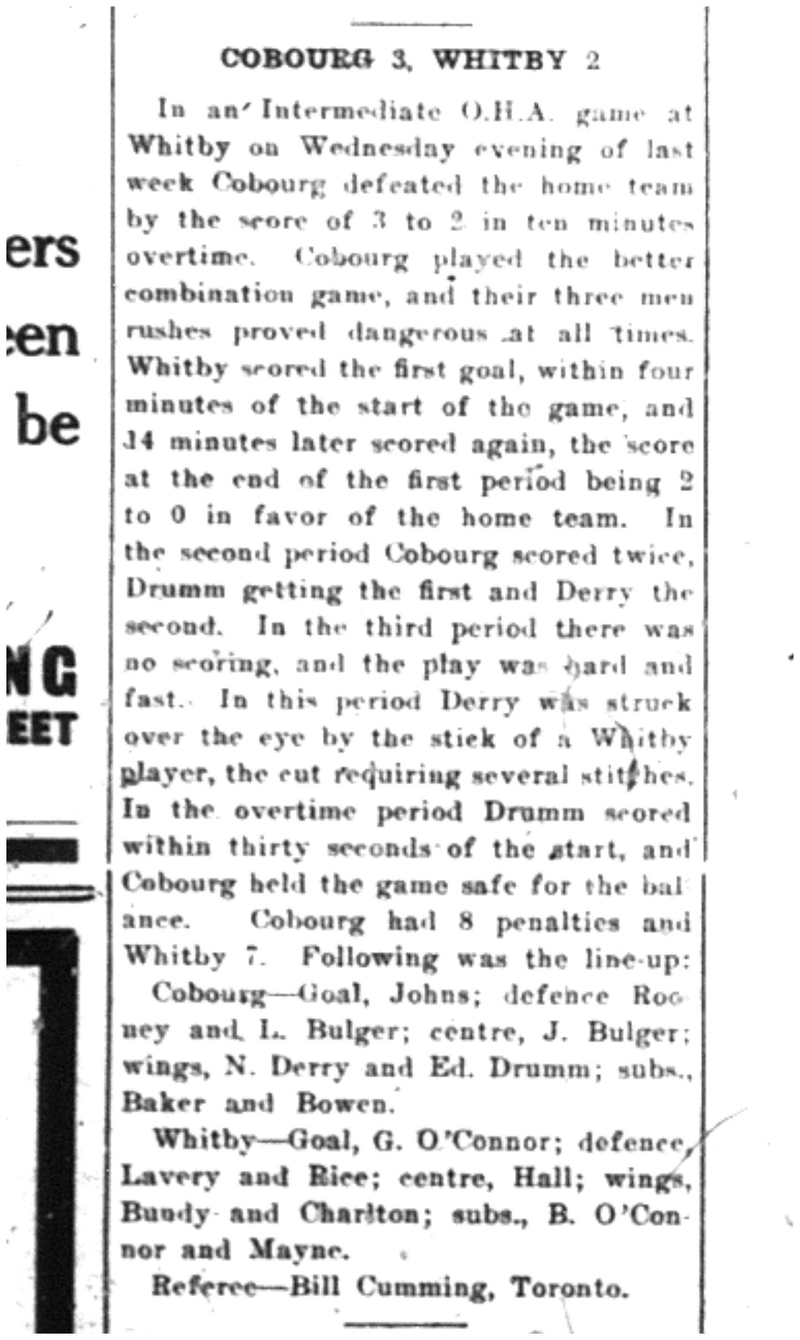 1923-01-11 Hockey -Intermediates