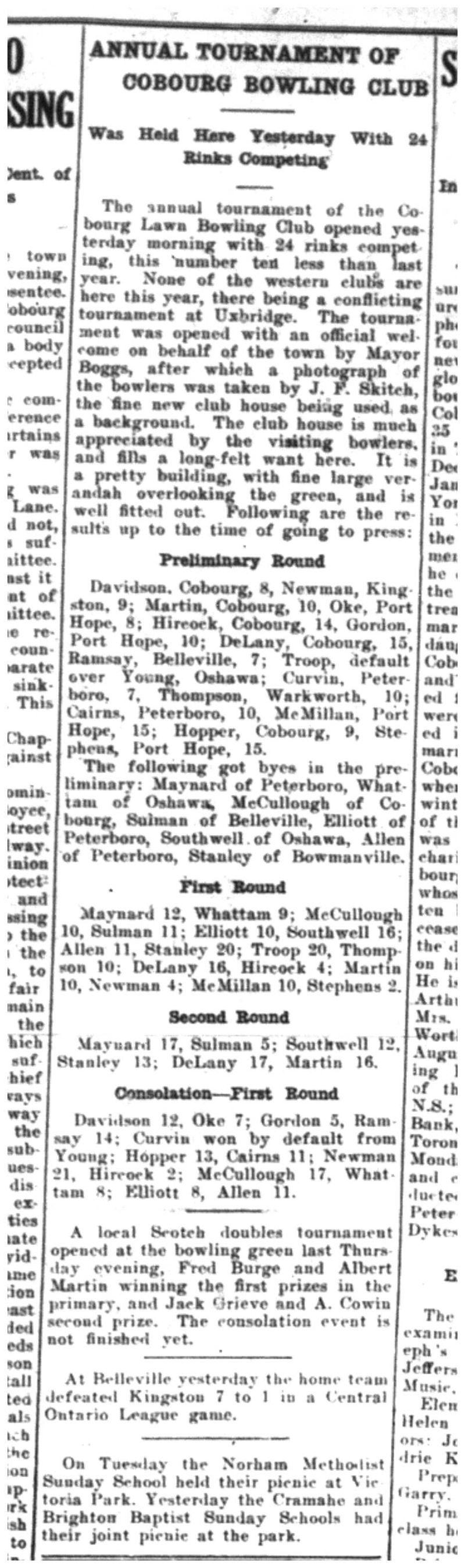 1923-07-12 Lawn Bowling