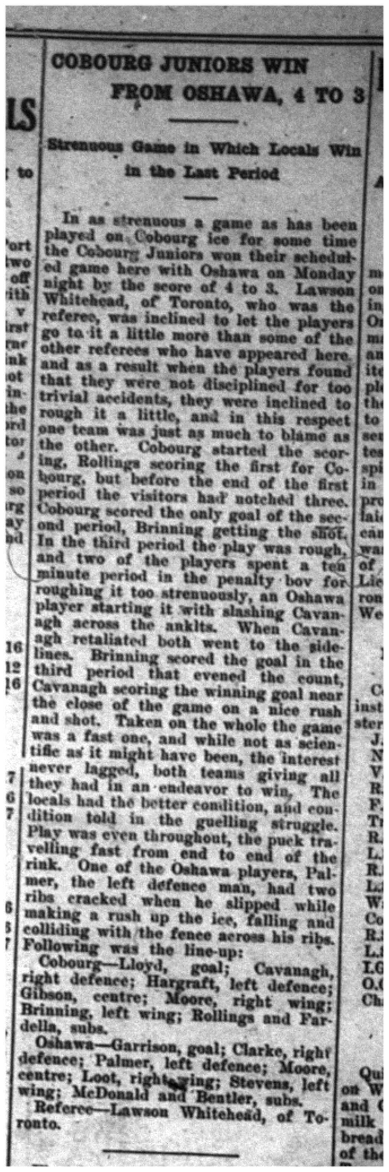 1924-01-17 Hockey -Juniors
