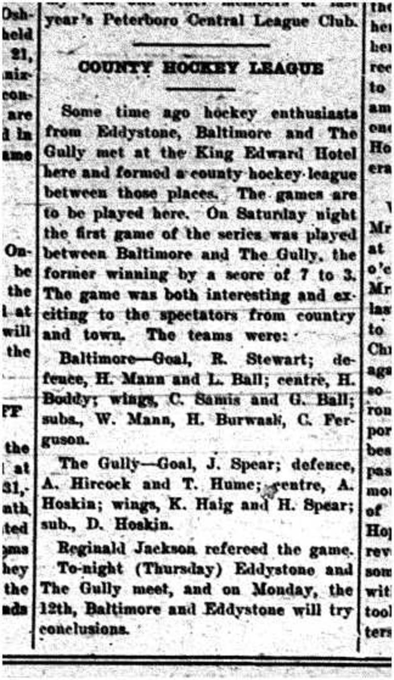 1925-01-08 Hockey -County Hockey League