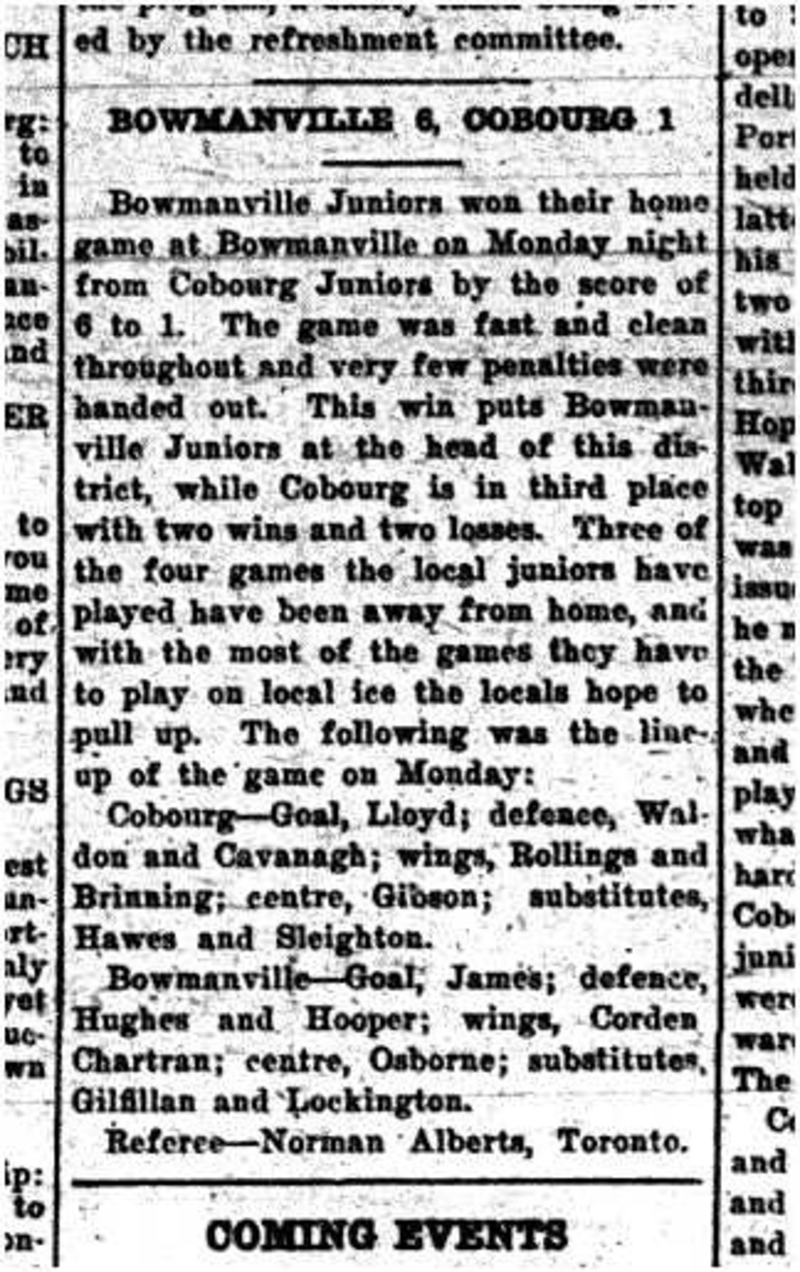 1925-01-08 Hockey -Juniors