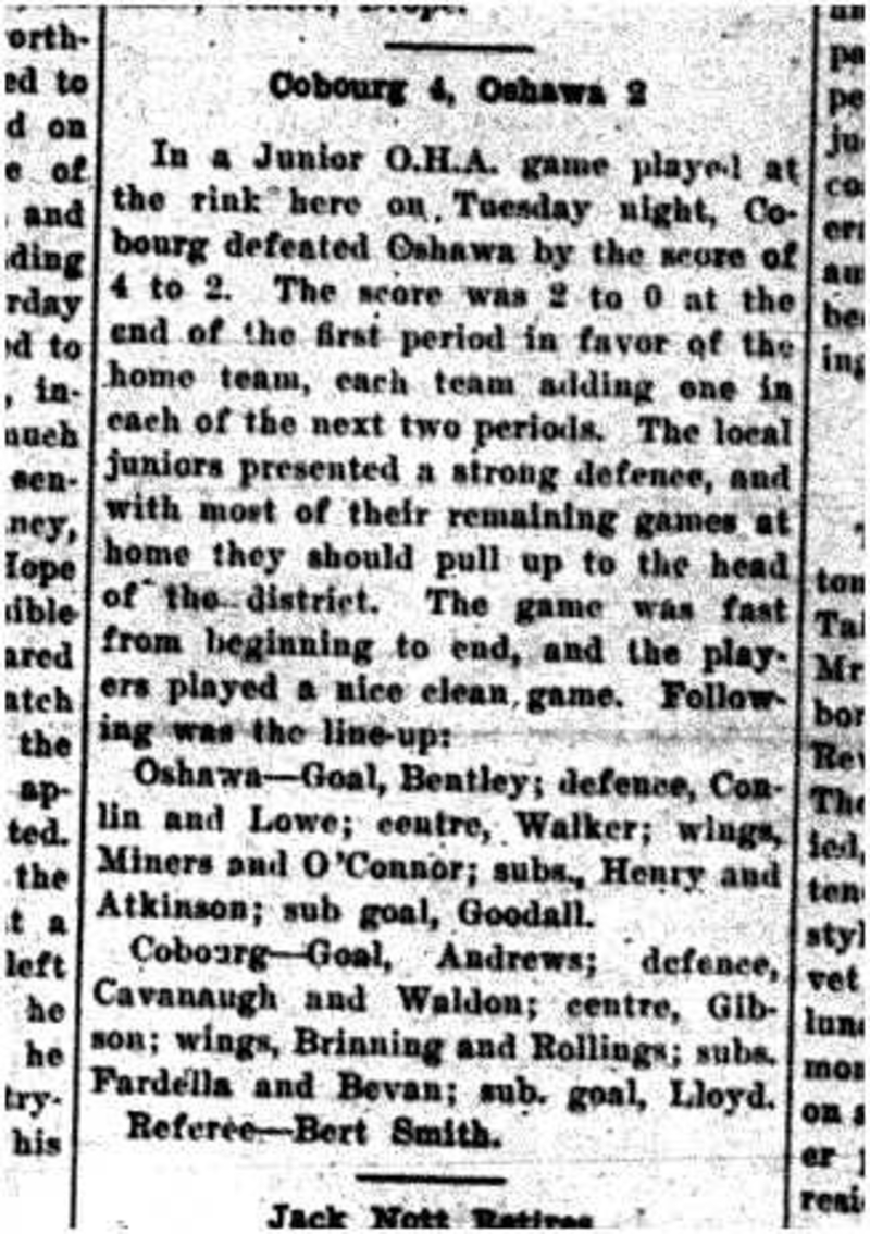 1925-01-15 Hockey -Juniors