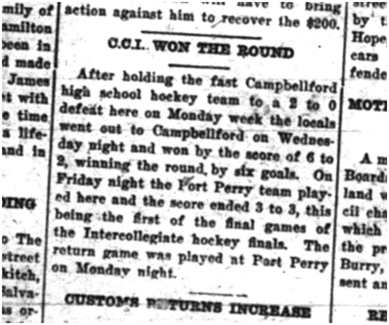 1925-03-12 School -CCI Hockey