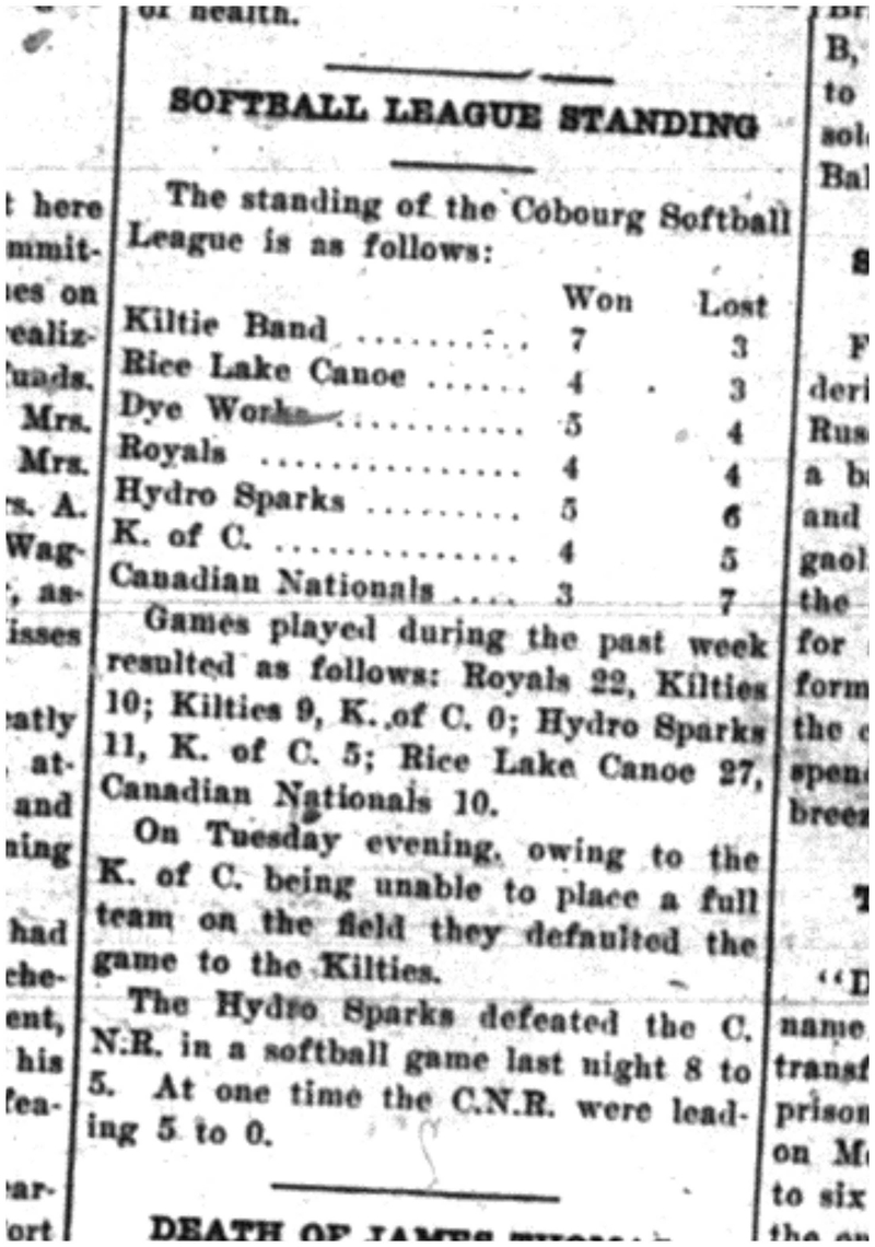 1925-07-23 Softball