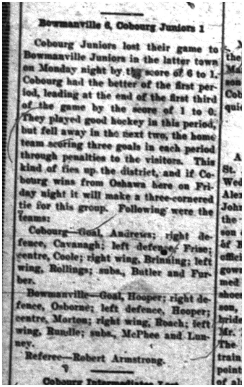 1926-01-28 Hockey -Juniors