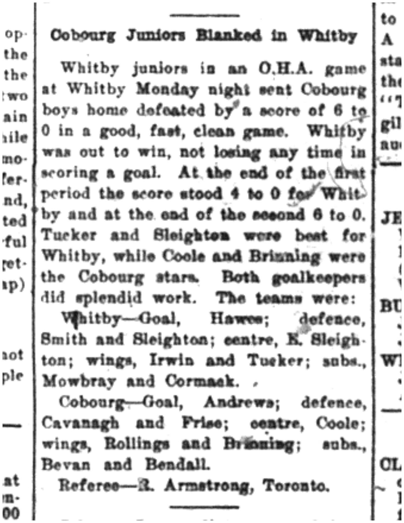 1926-02-04 Hockey -Juniors
