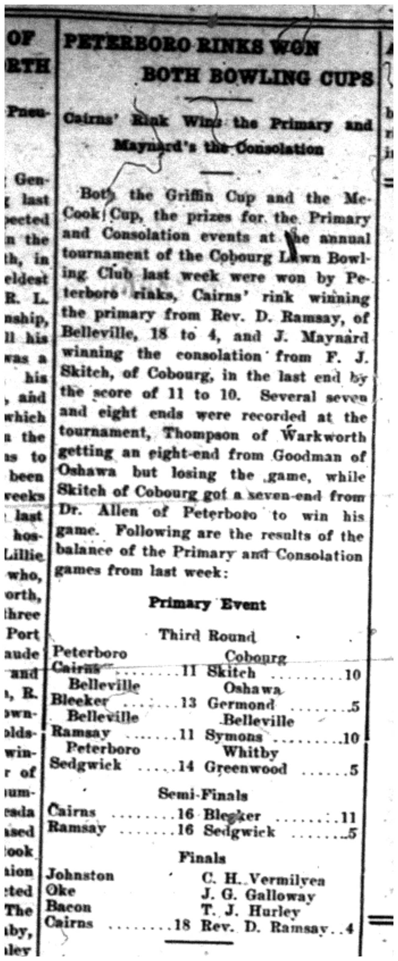 1926-07-23 Lawn Bowling