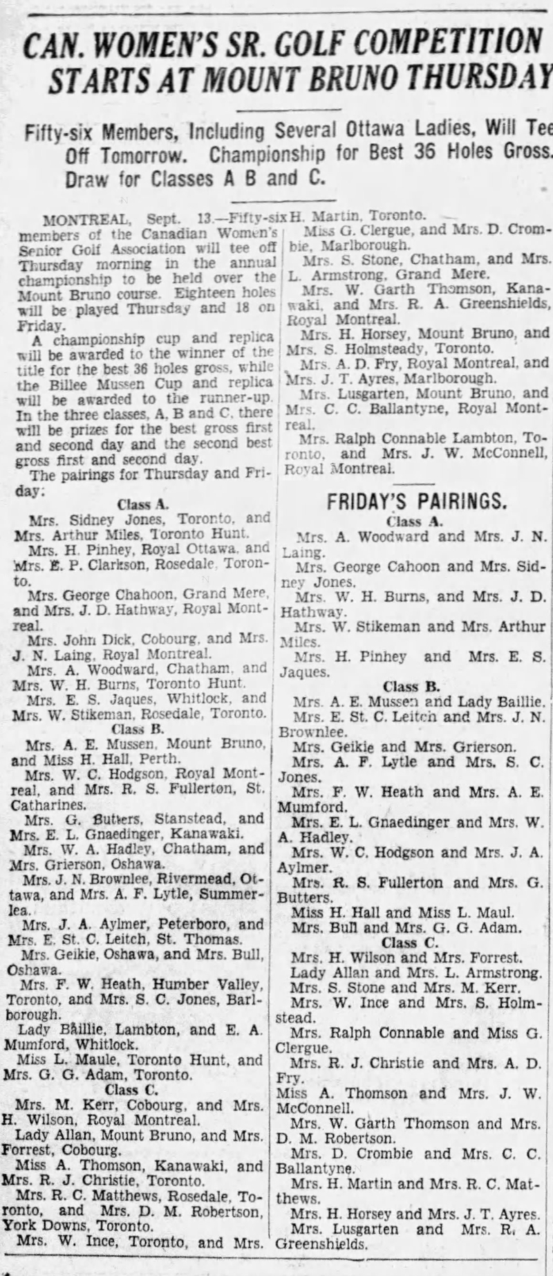 1927-09-14 Golf -Cdn Sr Women -Ottawa Citizen