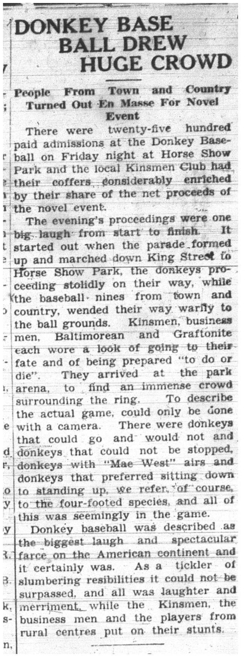 1937-07-01 Baseball - Donkey