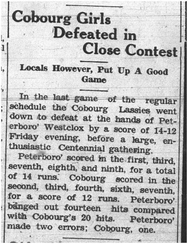 1937-08-05 Baseball - Girls