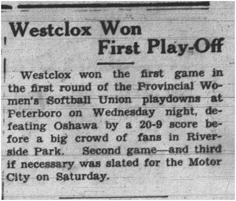 1937-09-02 Softball - Girls 1st Playoff
