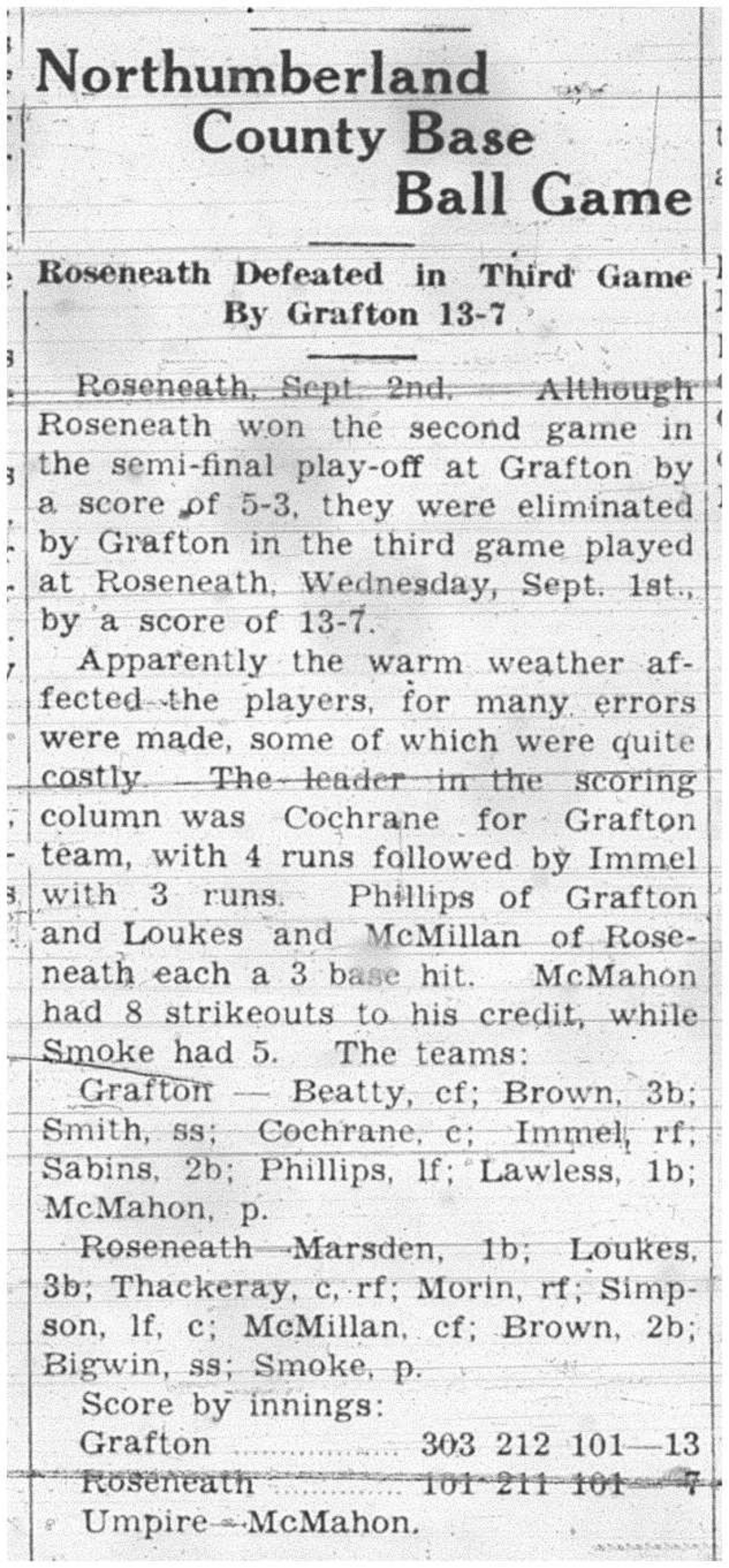 1937-09-09 Baseball - County League
