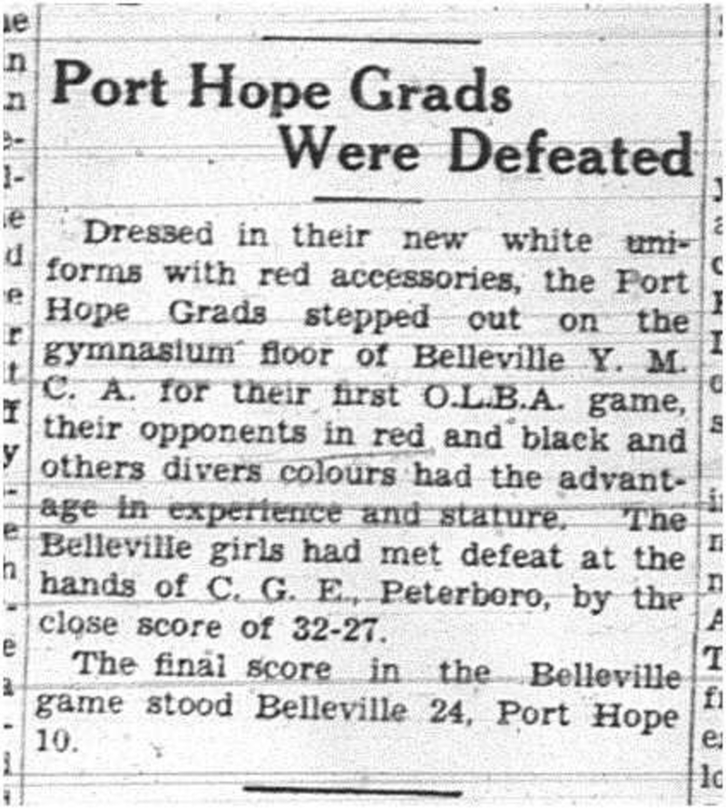 1938-01-20 Badminton -PH vs Belleville