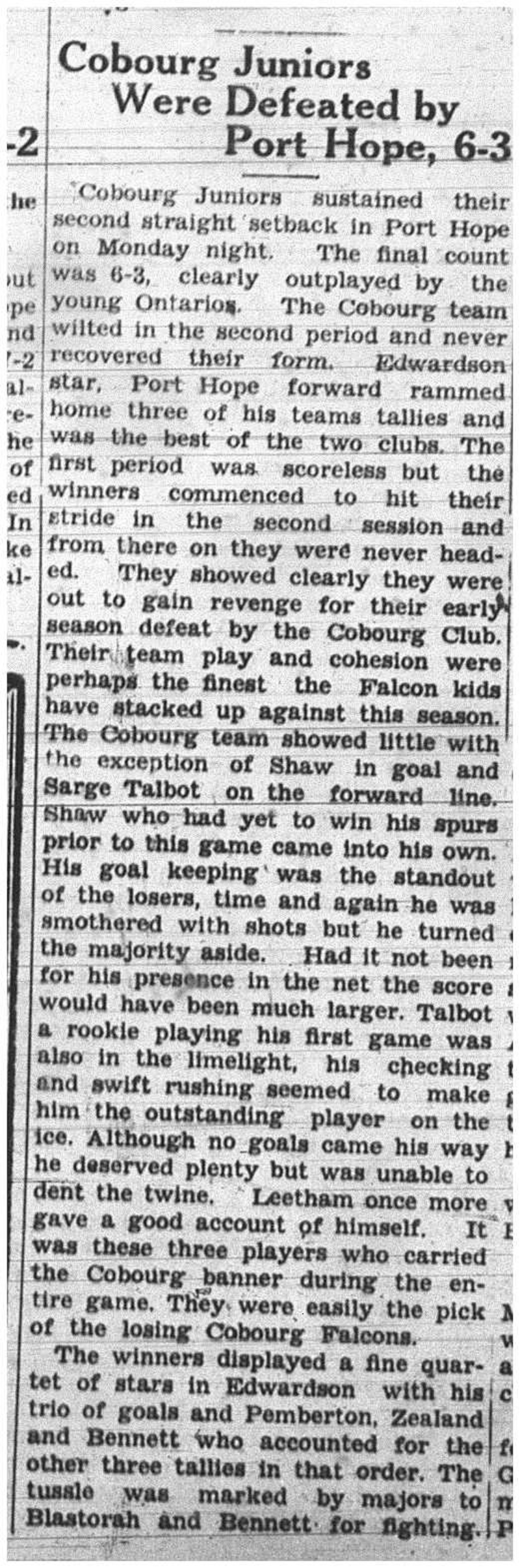 1938-01-20 Hockey -Juniors vs PH