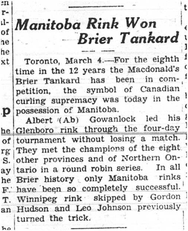 1938-03-10 Curling -Brier