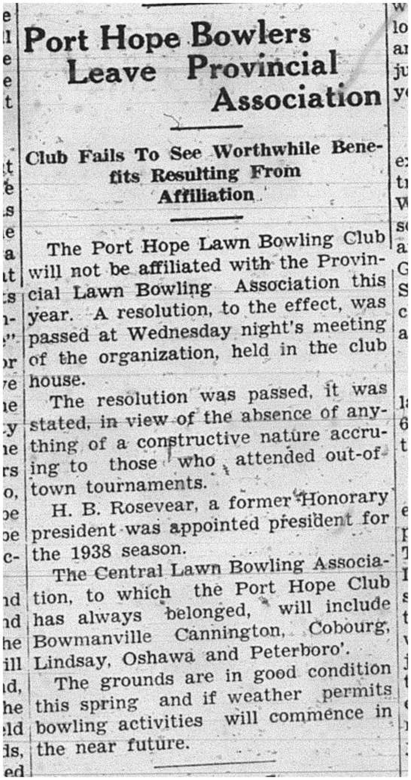 1938-05-17 Lawn Bowling -PH leaves Association