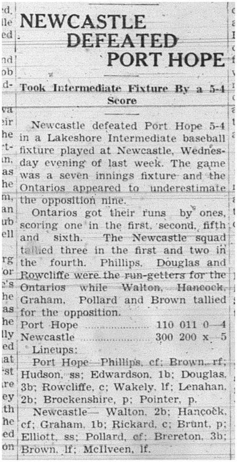 1938-06-23 Baseball -Intermediates-Lakeshore League