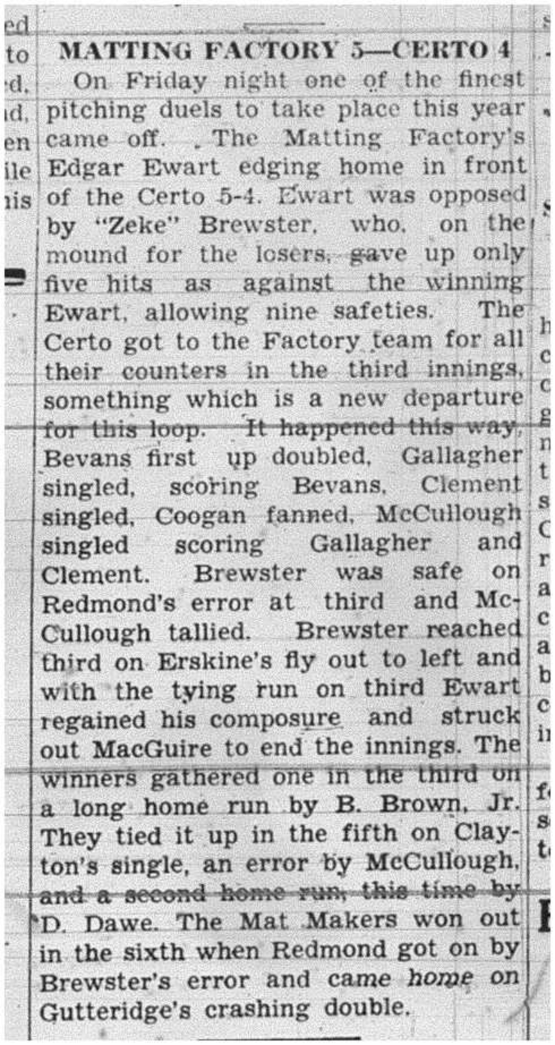 1938-06-30 Softball -Mens League Certo