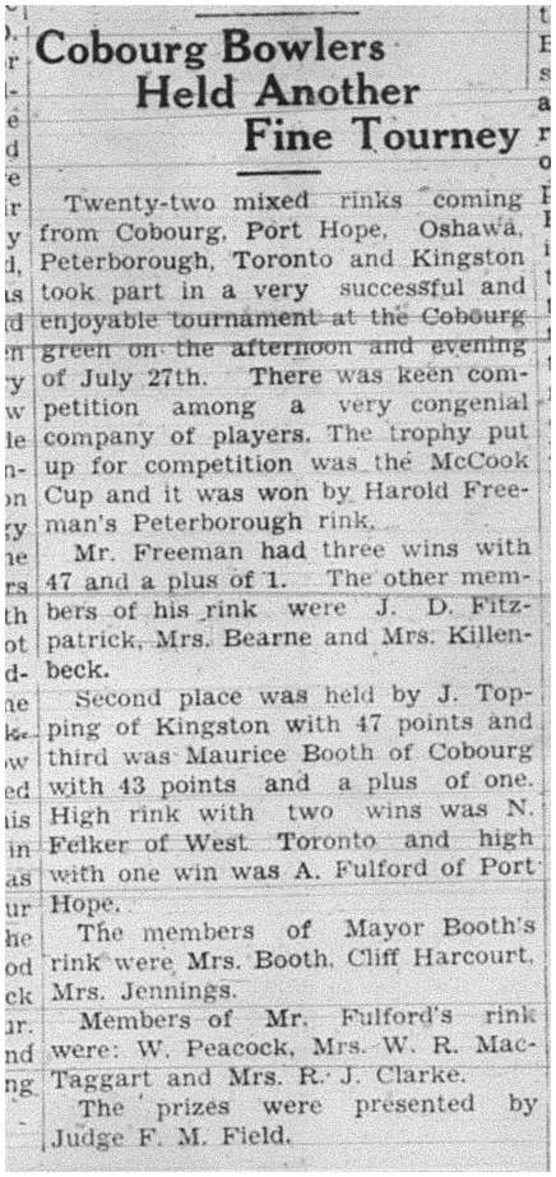 1938-08-04 Lawn Bowling -Tourney