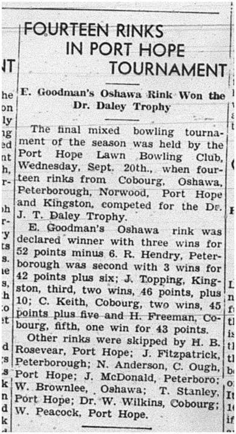 1939-09-28 Lawn Bowling -Mixed Tourney at PH