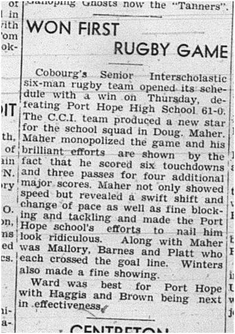 1939-10-05 School -CCI seniors Football vs PH