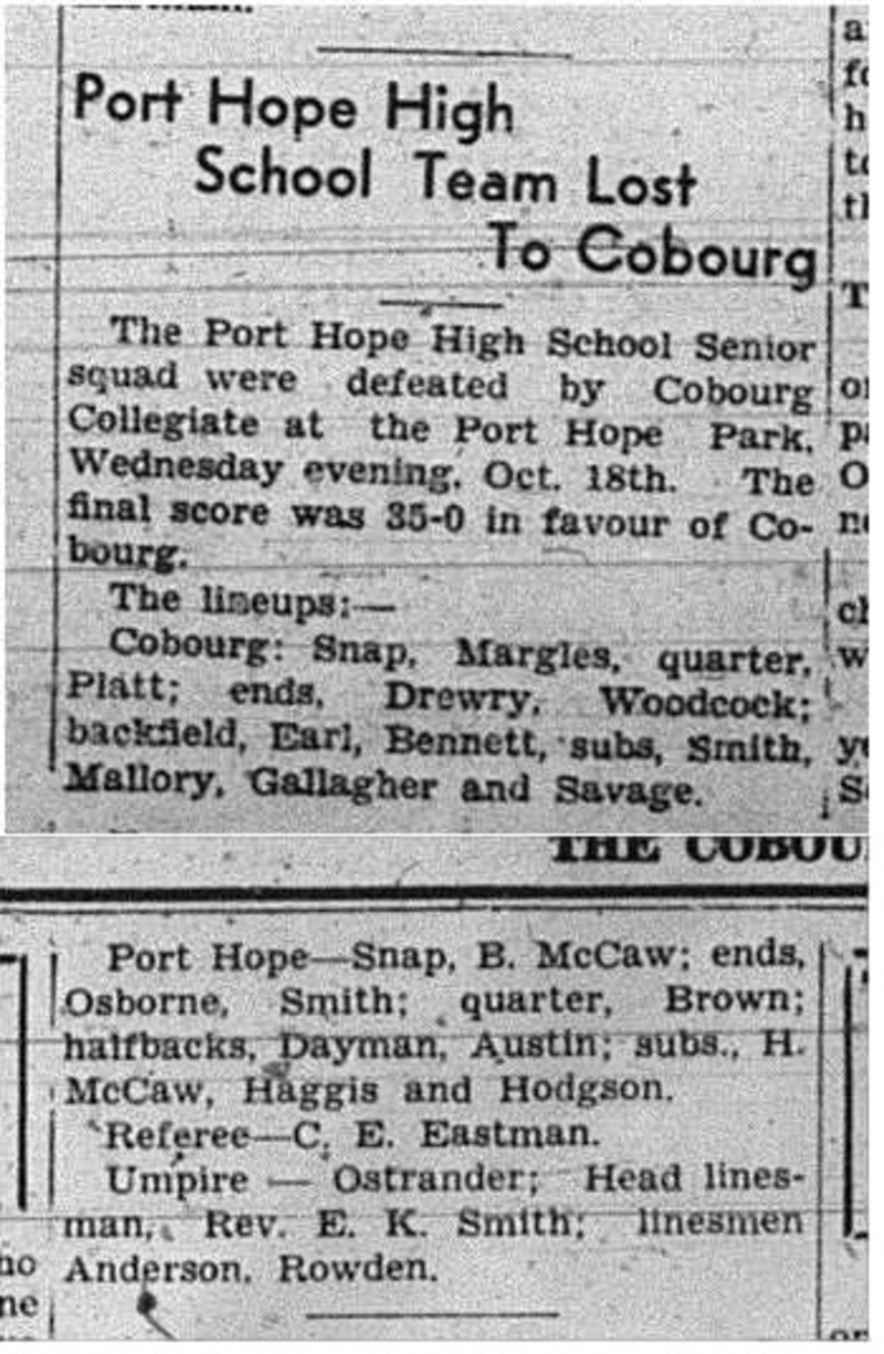 1939-10-26 School -CCI Senior Rugby vs PH High