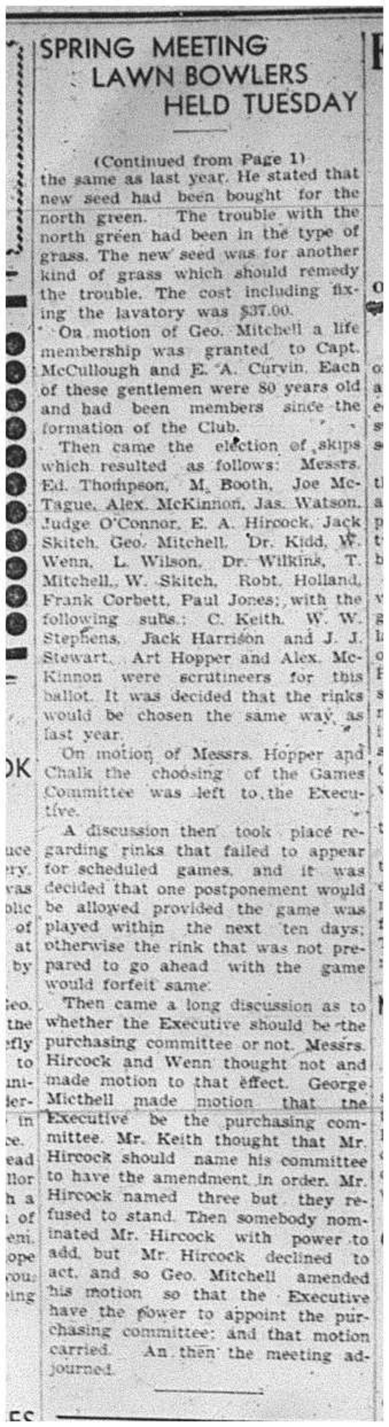 1940-05-30 Lawn Bowling -Meeting