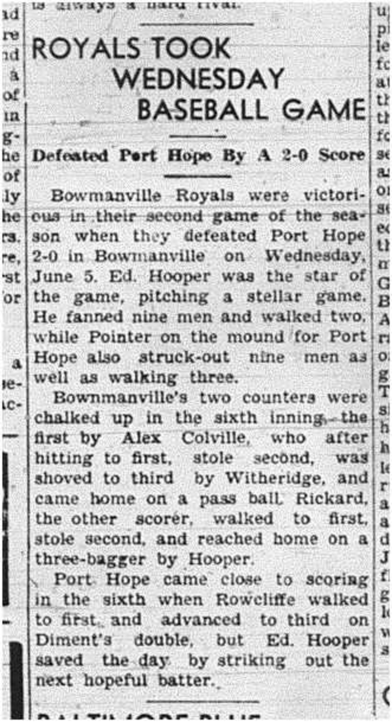1940-06-13 Baseball -Lakeshore League Game