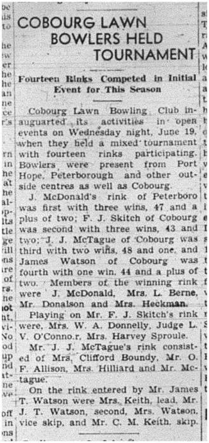 1940-06-27 Lawn Bowling -Open w-Mixed Tourney