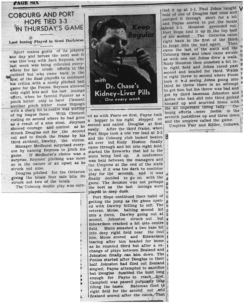 1940-09-05 Baseball -Intermediates vs PH Playoff tie