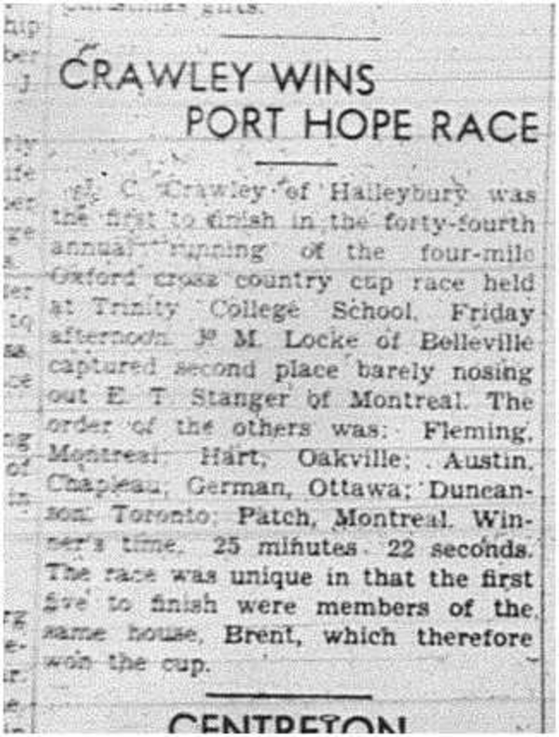 1940-11-28 School -Trinity College 4 Mile Oxford Cup Race