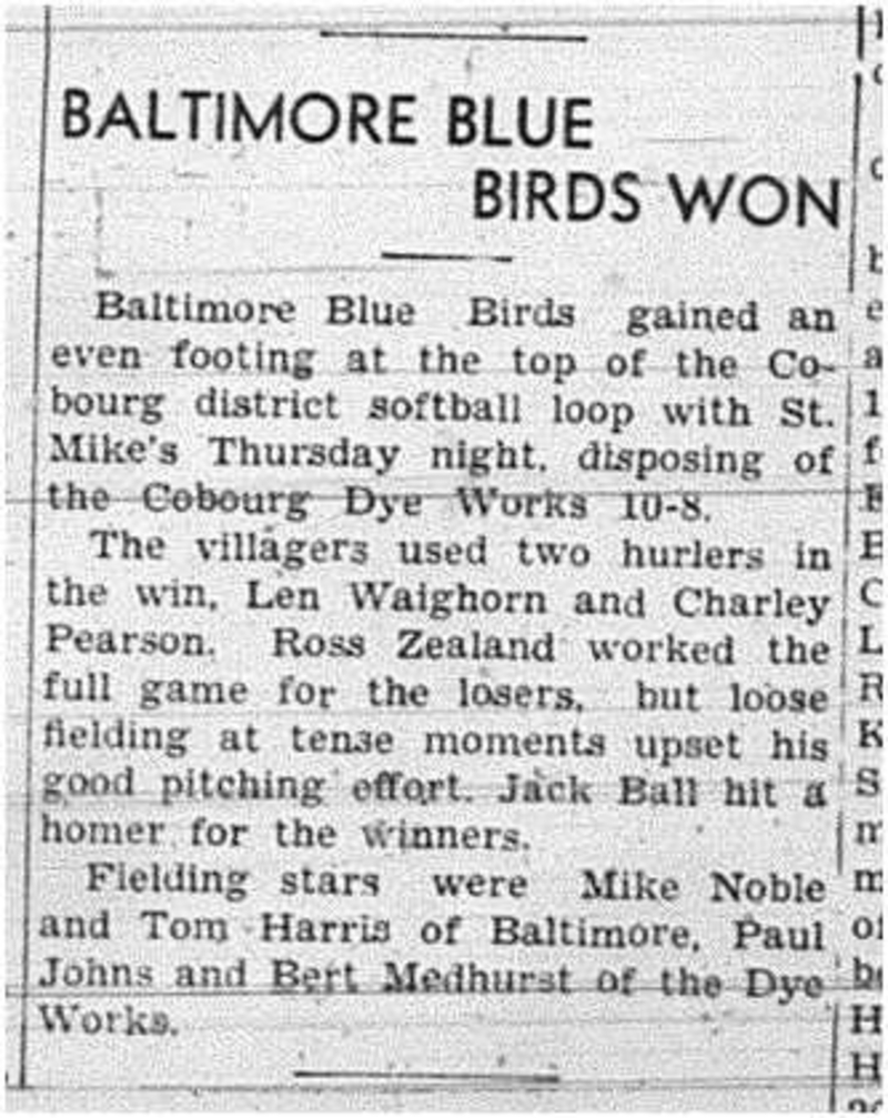 1941-07-17 Softball -Cobourg & D Games
