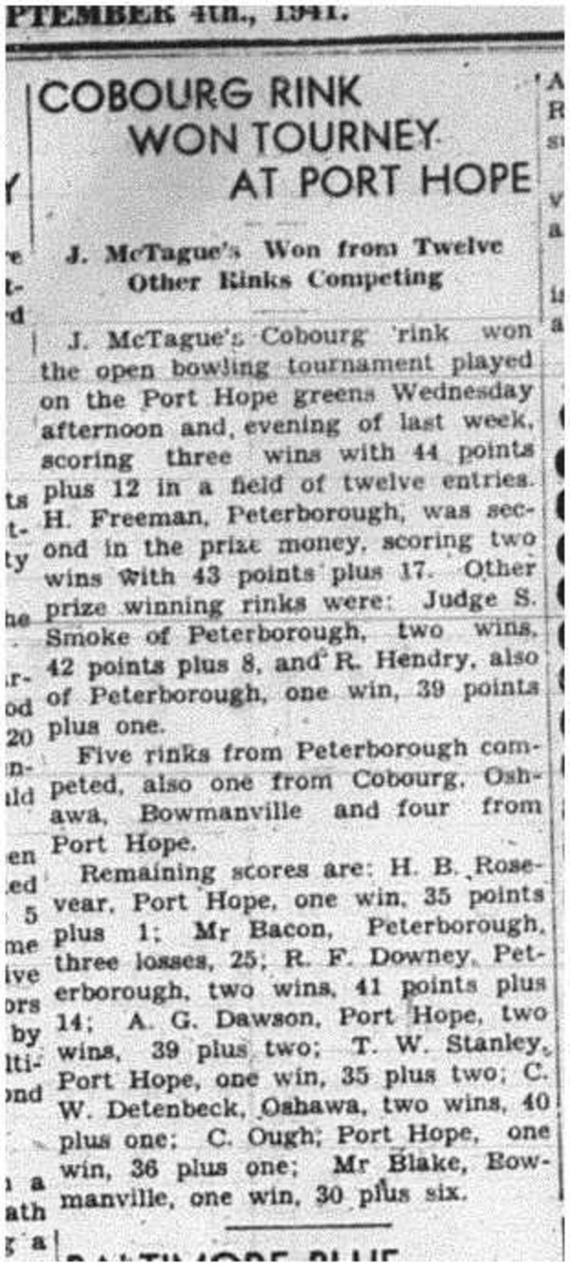 1941-09-04 Lawn Bowling -Open Tourney at PH
