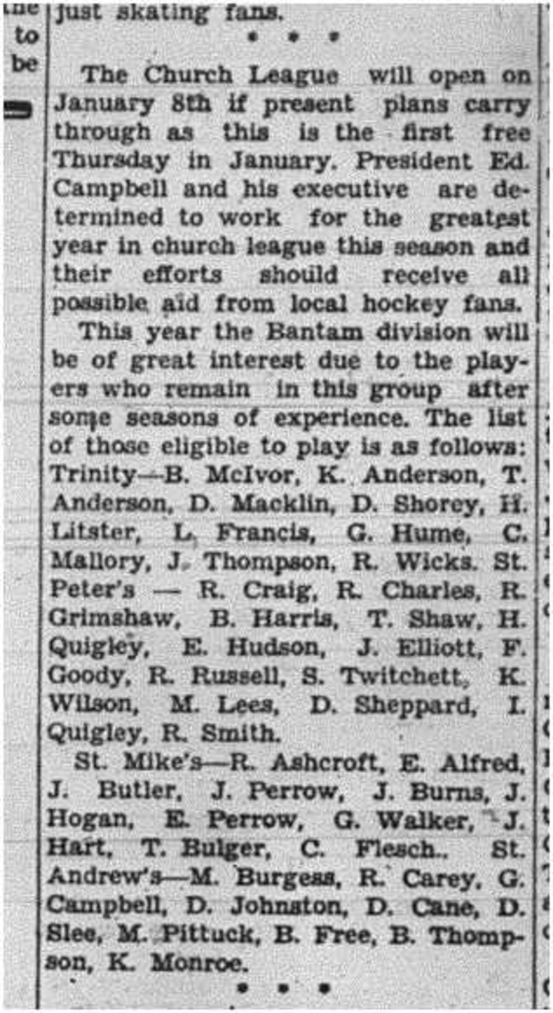 1941-12-18 Hockey -CCHL organizes