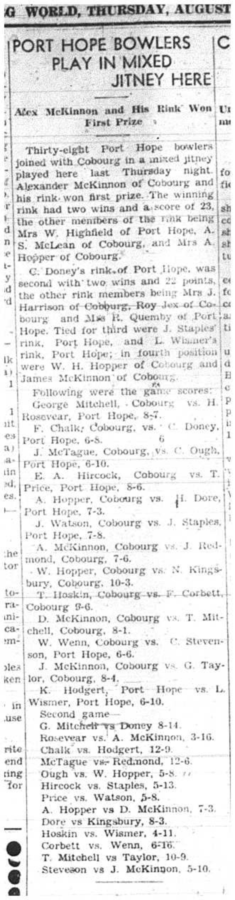 1942-08-06 Lawn Bowling -mixed jitney