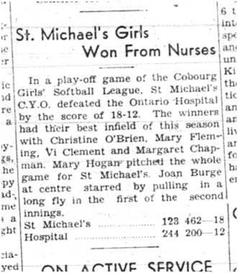 1942-08-27 Softball -Girls playoffs