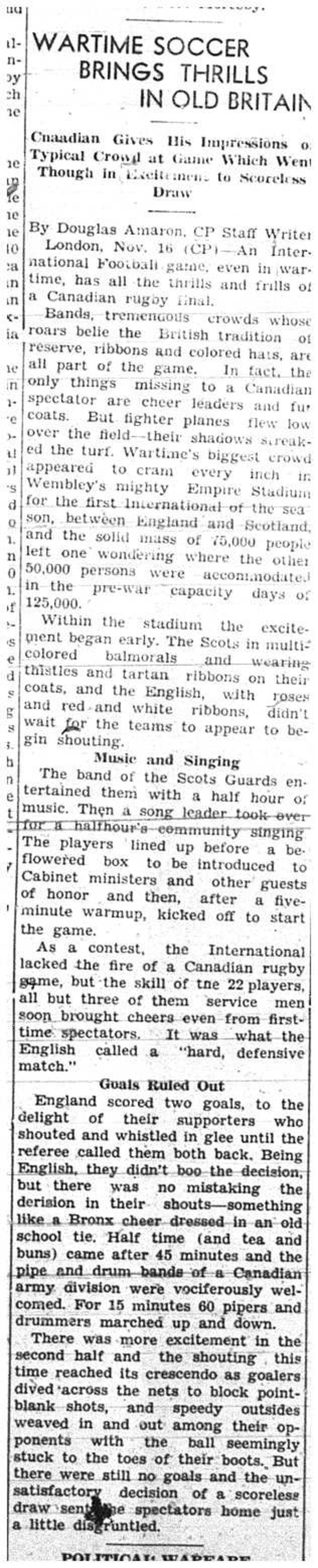 1942-11-26 Football -wartime