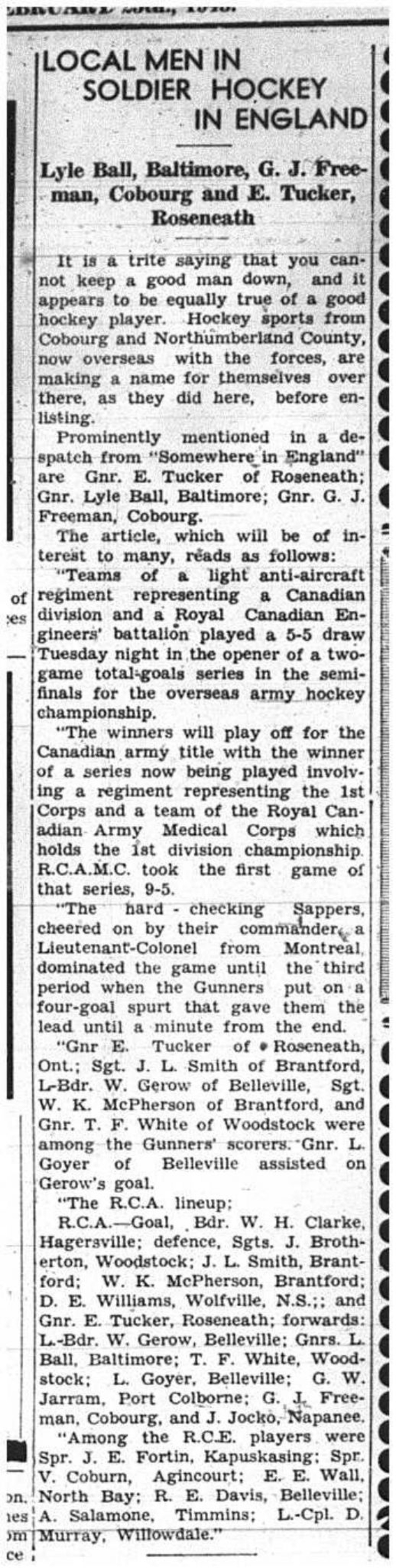 1943-02-25 Hockey