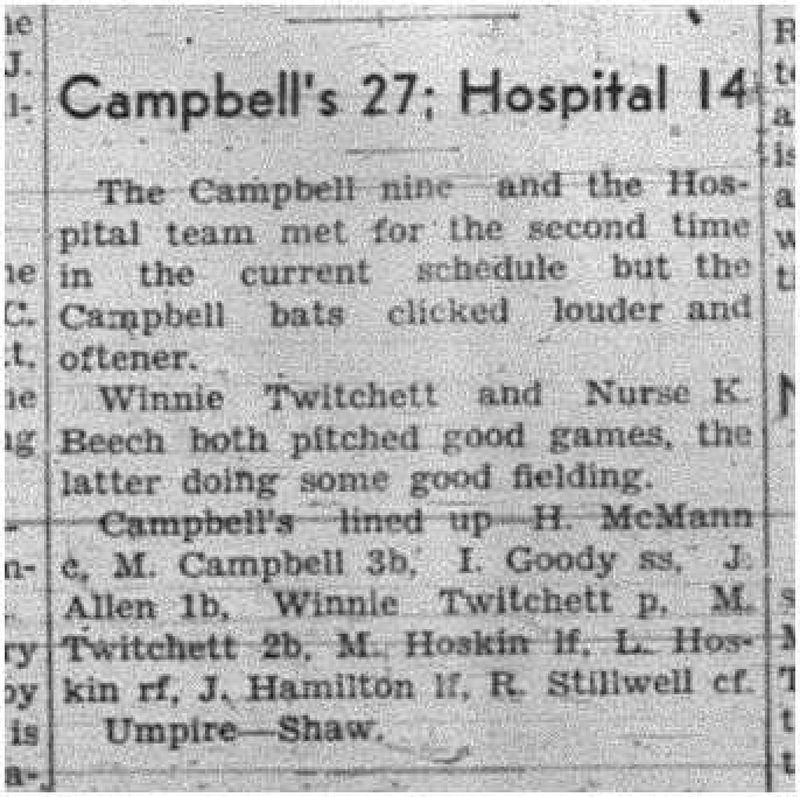 1943-08-05 Softball - Girls Game