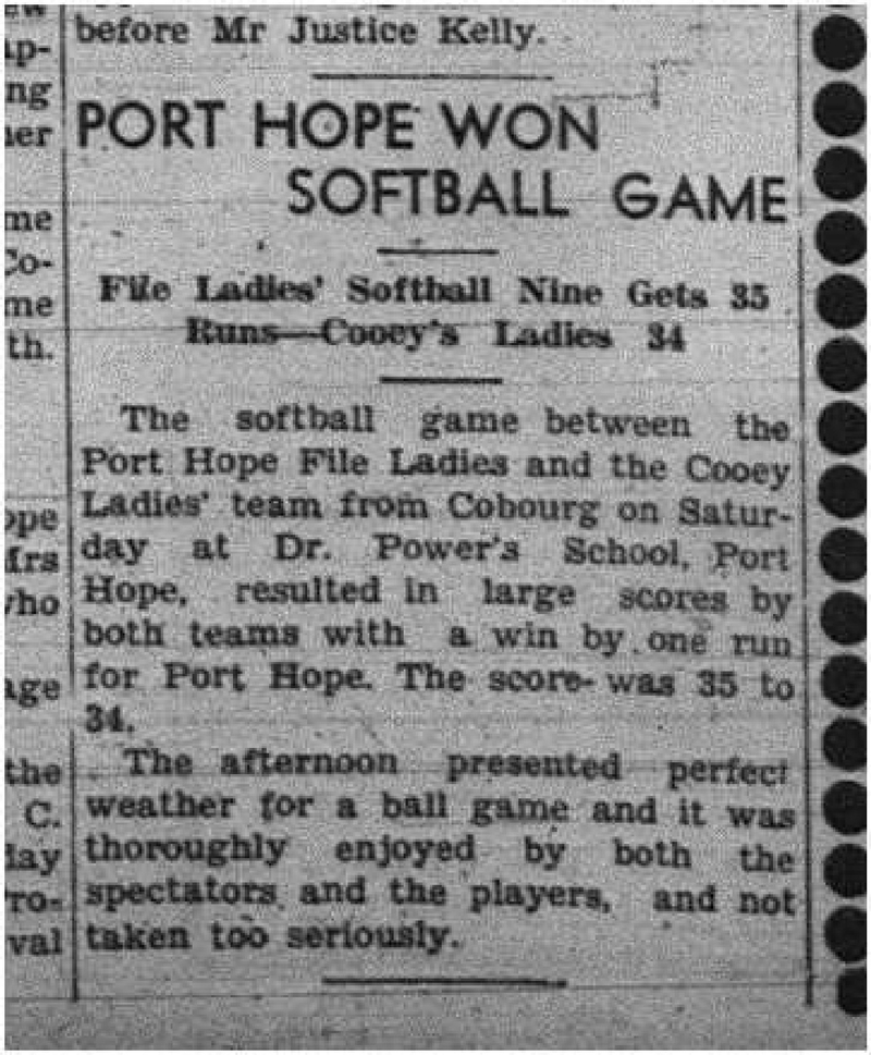 1943-09-23 Softball - Ladies