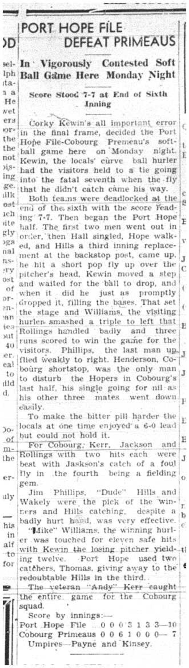 1944-06-29 Softball -Mens League action