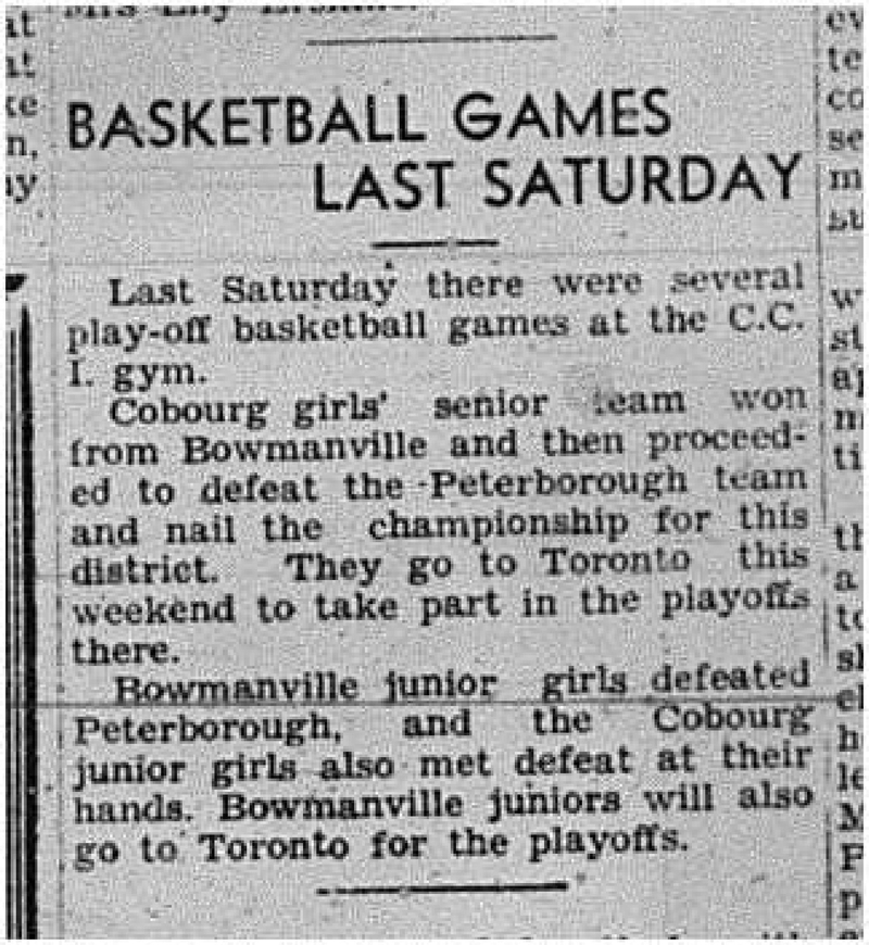 1945-03-22 Basketball - Ladies