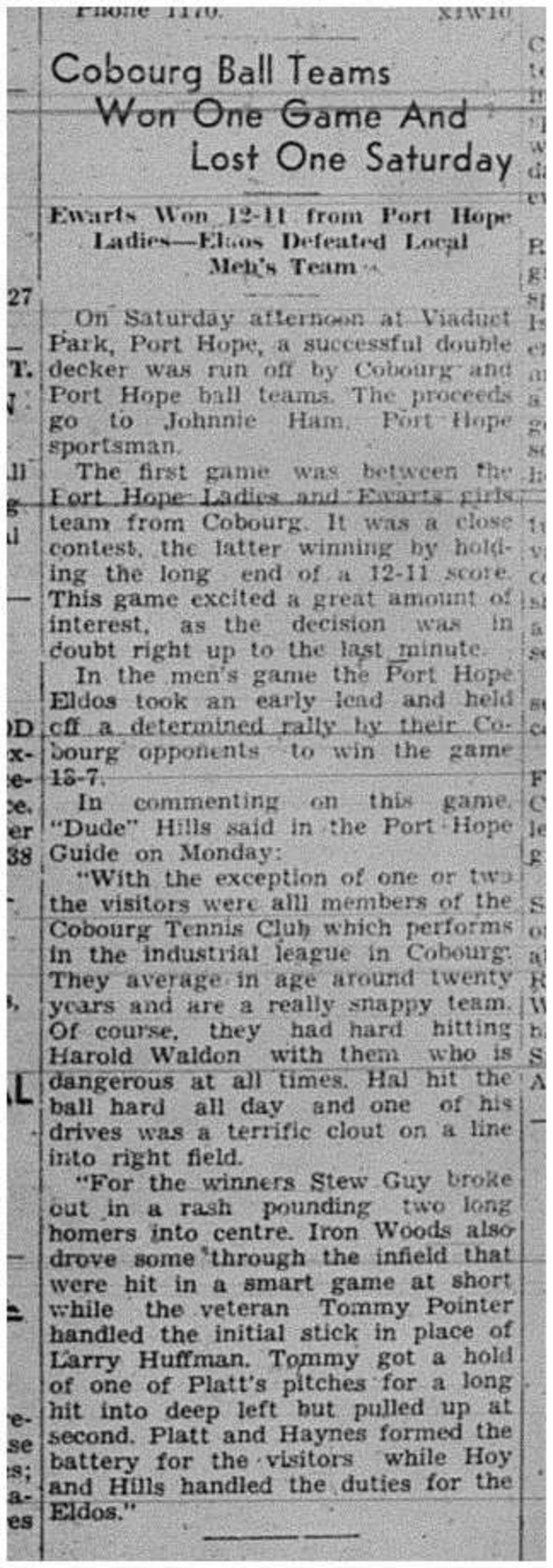 1945-06-14 Baseball-Softball-Charity