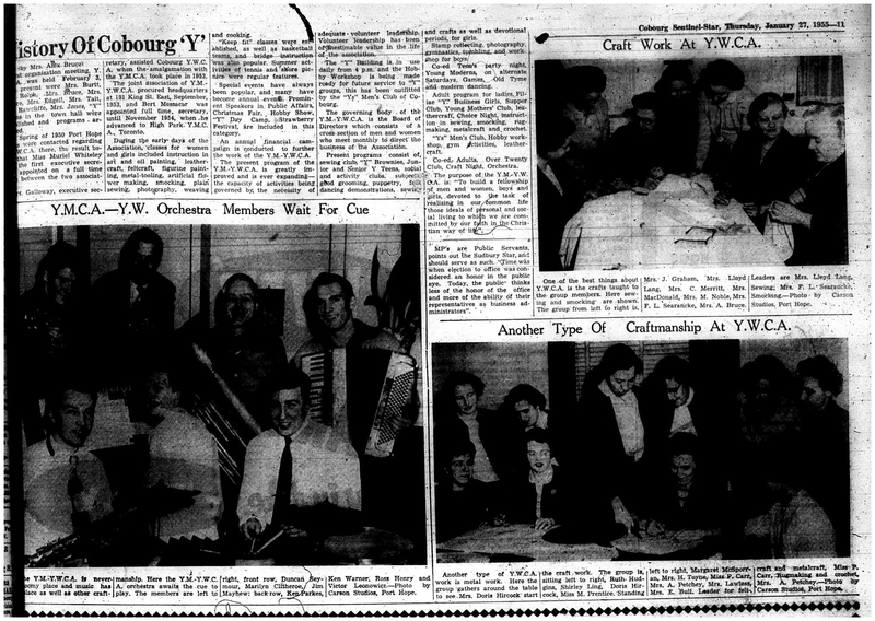 1955-01-27 Recreation -Cobourg YMCA