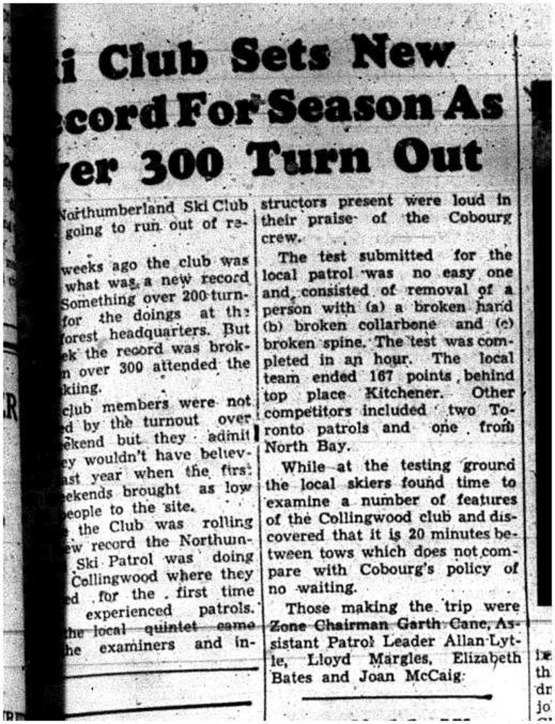 1955-02-03 Skiing -Northumberland Ski Club