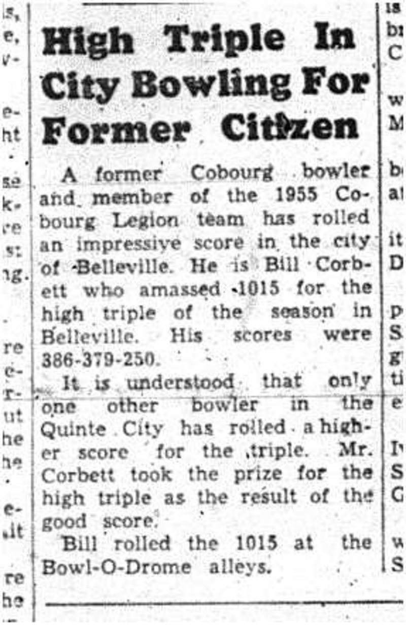 1955-06-02 Bowling -Former player rolls high triple